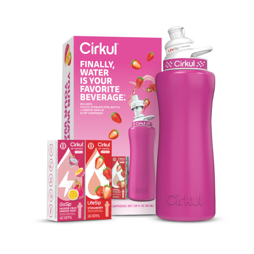 32oz. Hot Pink Stainless Steel Bottle Starter Kit - Classic Pick M2