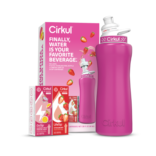 32oz. Hot Pink Stainless Steel Bottle Starter Kit - Classic Pick M2